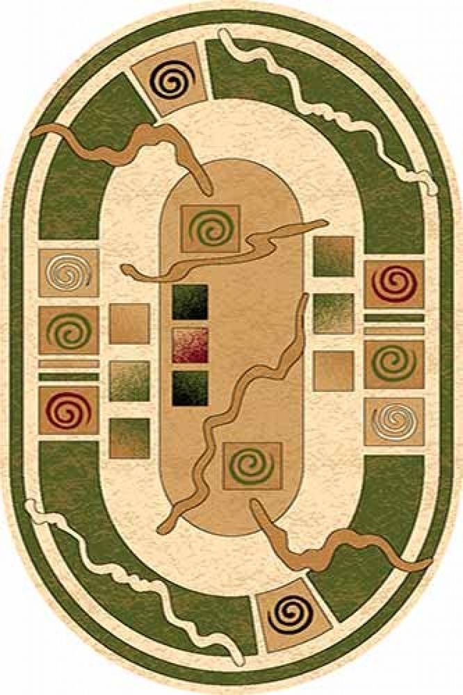 Olympos d077 CREAM-GREEN Овал