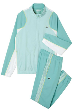 Мужской теннисный костюм Lacoste Tennis High Neck Jogger Set - light green/green/white/yellow