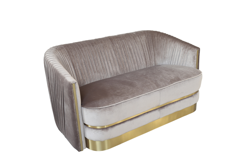 Диван двухместный Garda Decor серо-коричневый 87YY-1890-2 BRN