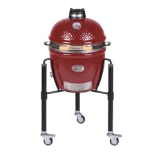 Керамический угольный гриль Monolith Junior Pro 2.0 Red, 33 см, красный, с ножками