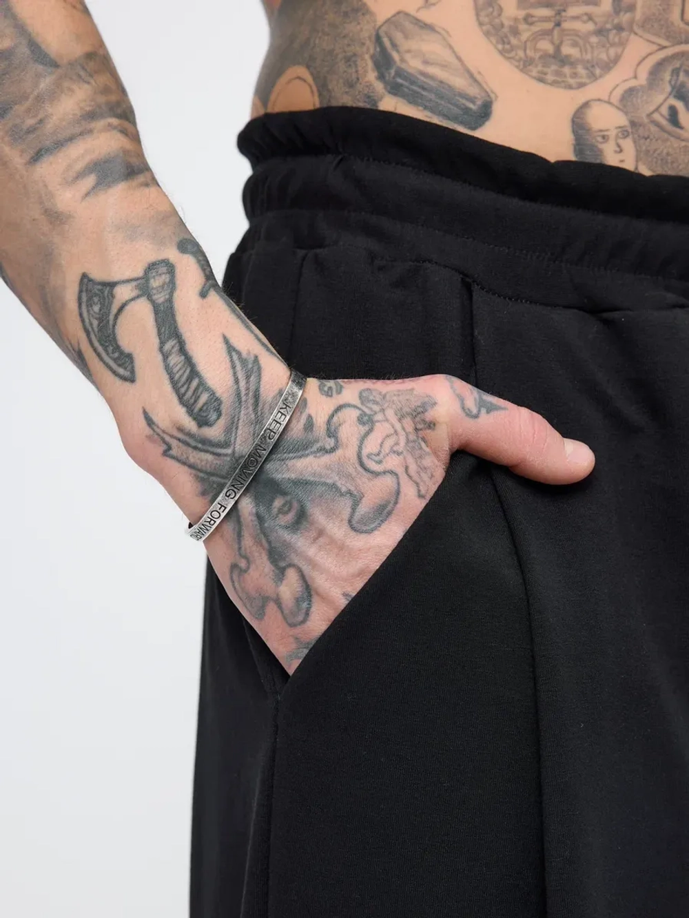 Штаны спортивные с защипами багги широкие оверсайз