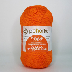 Хлопок натуральный пряжа Пехорка 100%хлопок 5 х100г/425м 284-Оранжевый