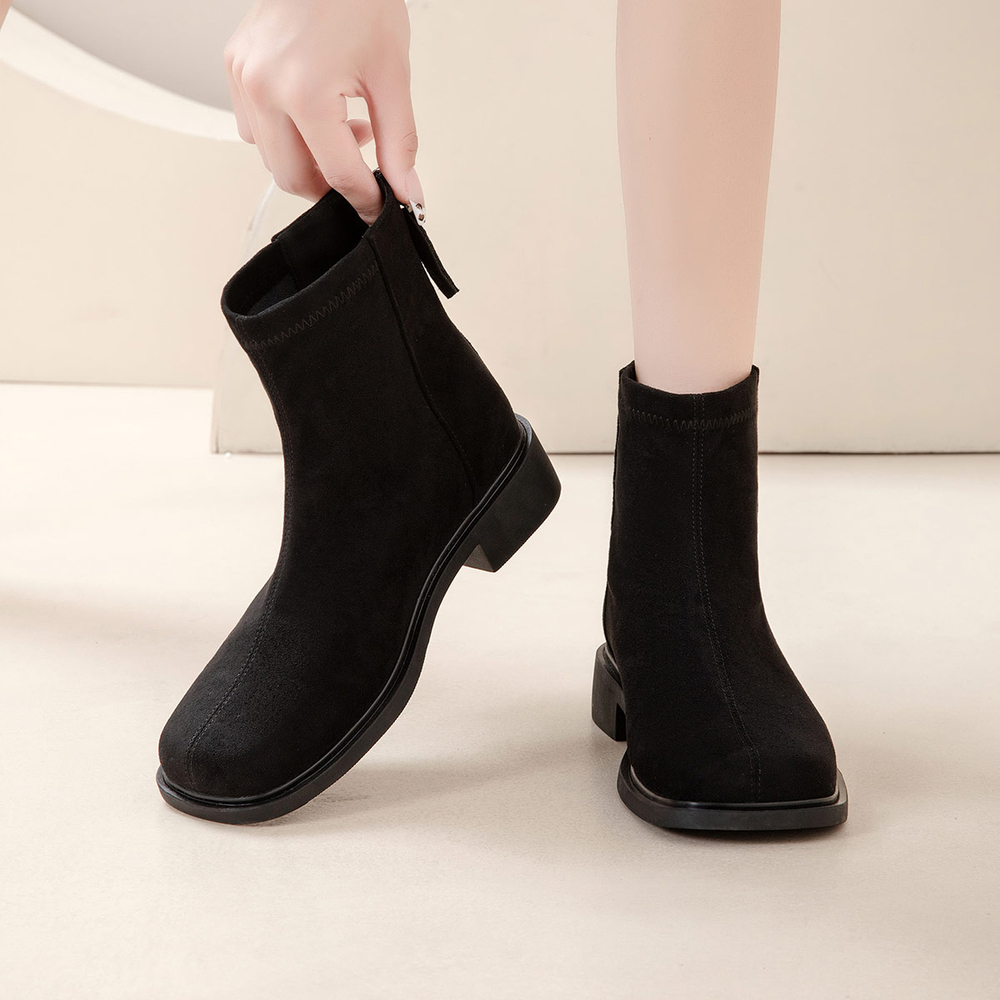 GEMEIQ Stretch & Sock Boots Women"s Black/Brown