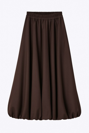 юбка баллон из шерсти миди