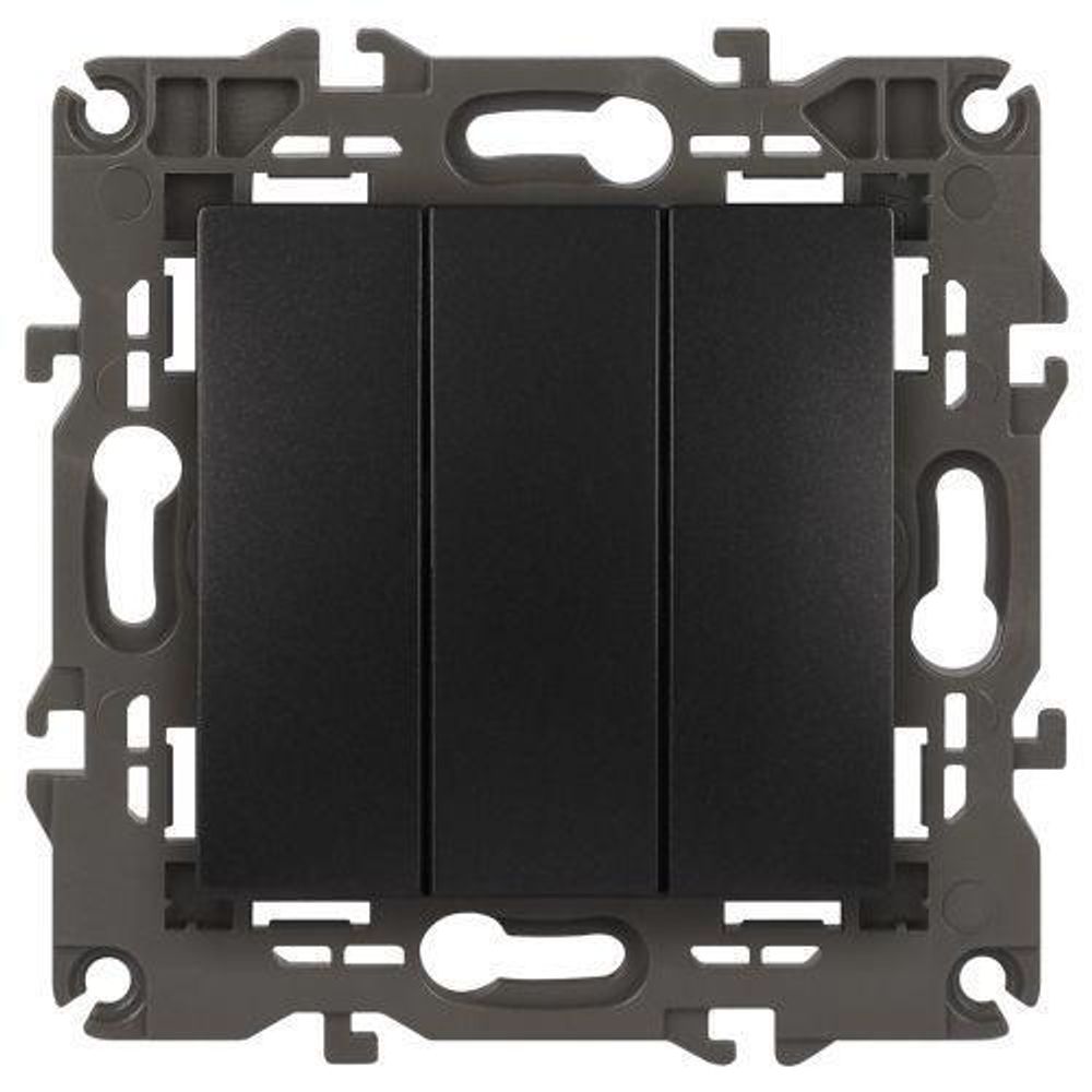 Выключатель 3-кл. СП Elegance 14-1107-05 10А IP20 250В 10AX механизм антрацит Эра Б0034254 Выключатель 3-кл. СП Elegance 14-1107-05 10А IP20 250В 10AX механизм антрацит Эра Б0034254