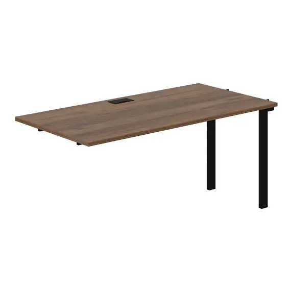 PR.269.DM.O59.BL / Секция раб.станции s-b-s 3200х800х750 / профиль: 59х59 черный; столешница: дуб модена