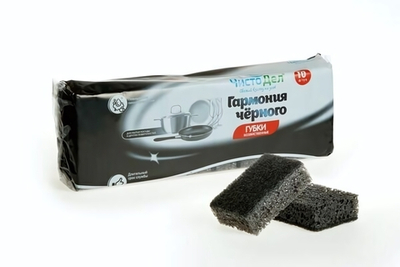 Губка для посуды «ЧистоДел» «Гармония черного» (10 шт.)