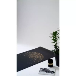 Каучуковый коврик для йоги Aztec Grey Gold 185*68*0,4 см