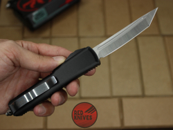 Нож Microtech Ultratech T/E - черная рукоять, танто клинок сатин + запчасти RK-387