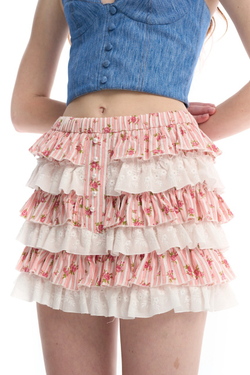 Ярусная юбка-мини