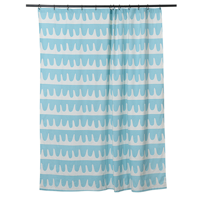 Штора для ванной Popple голубого цвета Cuts&Pieces 180х200 см