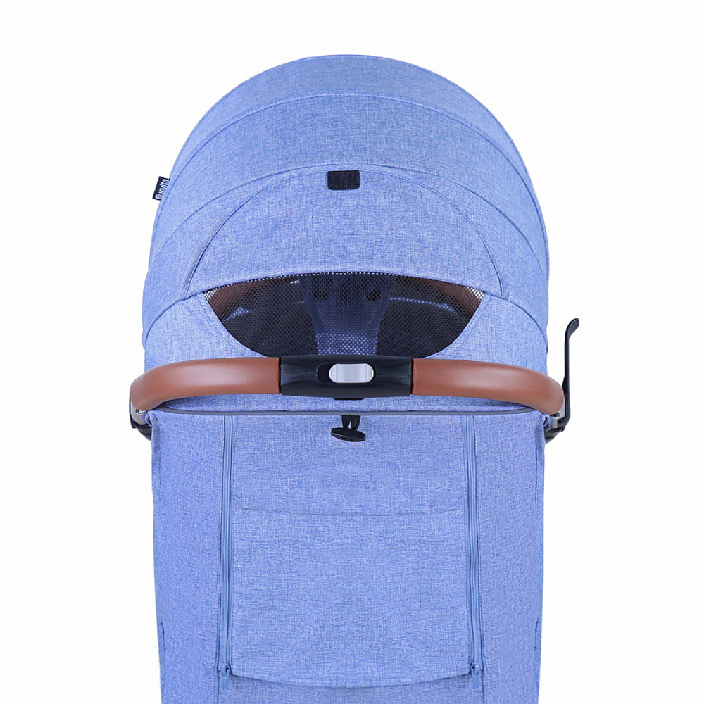 Детская прогулочная коляска Nuovita Giro Lux Denim, Nero / Джинсовый, Черный