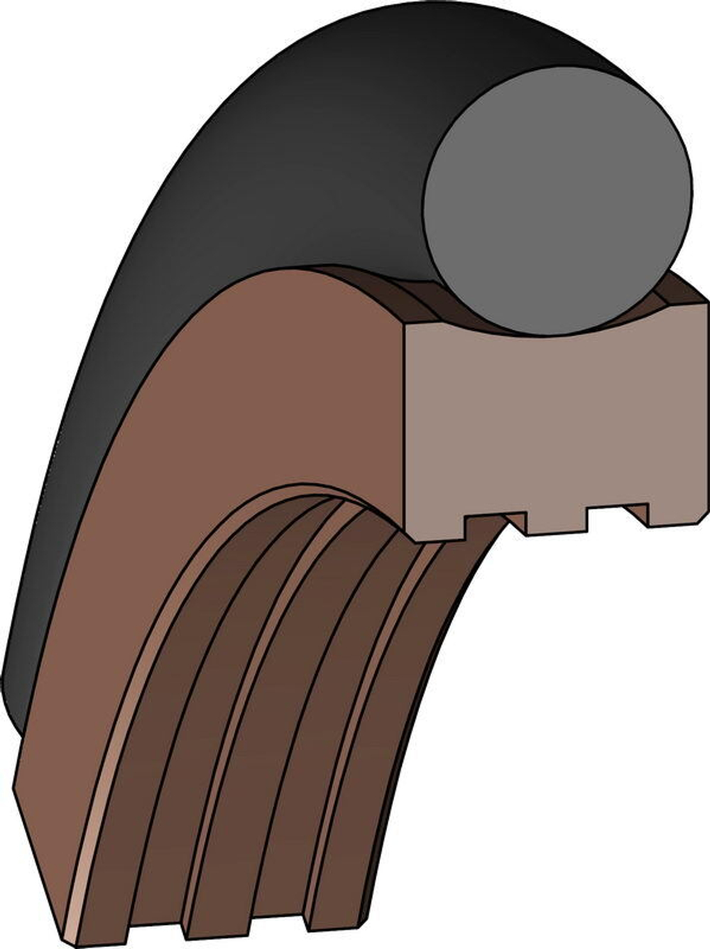 A304-190 Штоковое уплотнение вращения 190-201-4,2