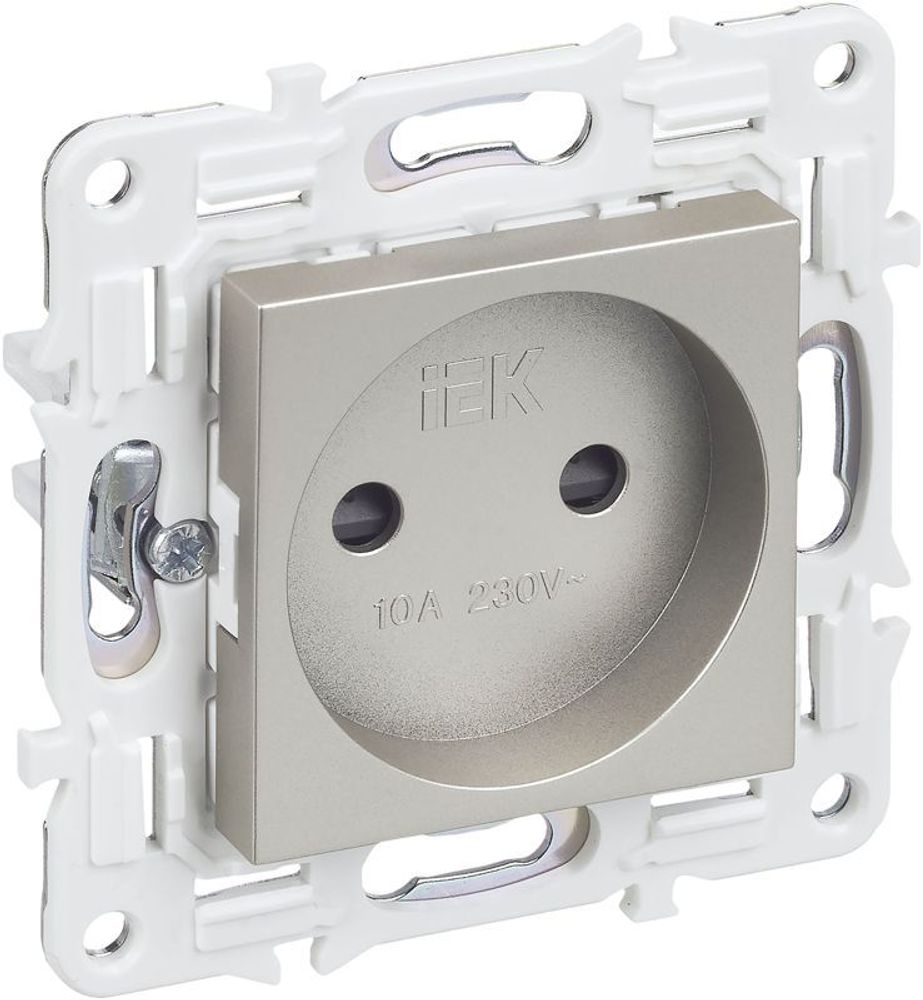 Розетка SKANDY 10А без заземл. защ. шторки SK-R01Sh шампань IEK SK-R13-10-K37 Розетка SKANDY 10А без заземл. защ. шторки SK-R01Sh шампань IEK SK-R13-10-K37