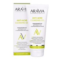 Очищающий гель для лица и тела с Салициловой Кислотой Aravia Laboratories Anti-Acne Cleansing Gel 200мл