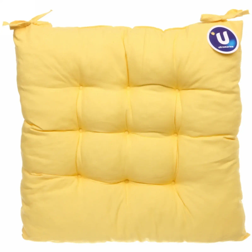 Сидушка на стул 40*40см «ИДЕА» цвет желтый