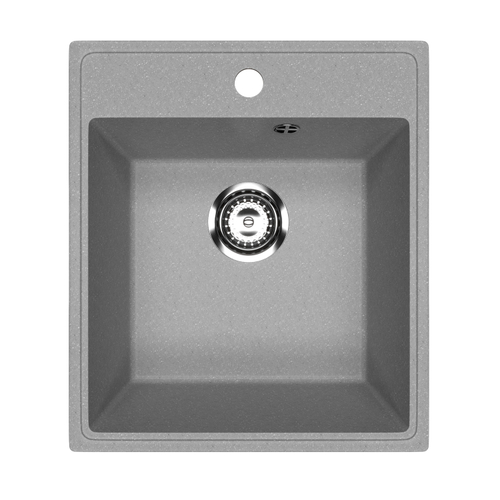 Мойкa ML-GMU02 УЛЬТРА прямоугольная, серый камень, 425*485 мм (глуб. чаши 175)