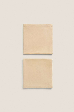 ZARA HOME САЛФЕТКИ С ЗУБЧАТЫМИ КРАЯМИ (УПАКОВКА ИЗ 2 ШТУК), ОХРА