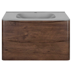 Тумба под раковину Vincea Paola 800 подвесная, 2 выкатных ящика soft close, R.Wood