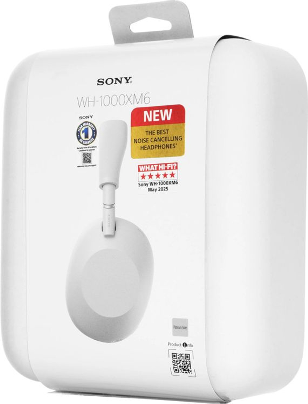Наушники Sony WH-1000XM6, 3.5 мм/Bluetooth, мониторные, серебристый [wh1000xm6/sme]