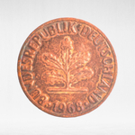 Germany, 1 Pfennig, 1968, (Stuttgart Mint - "F"), VF