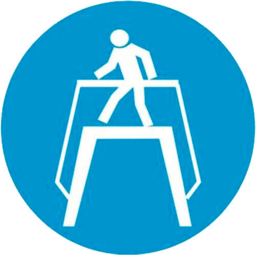 М12 "Переходить по надземному переходу"