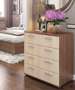 К-5 Комод 5 ящиков Ясень шимо темный / Ясень шимо светлый