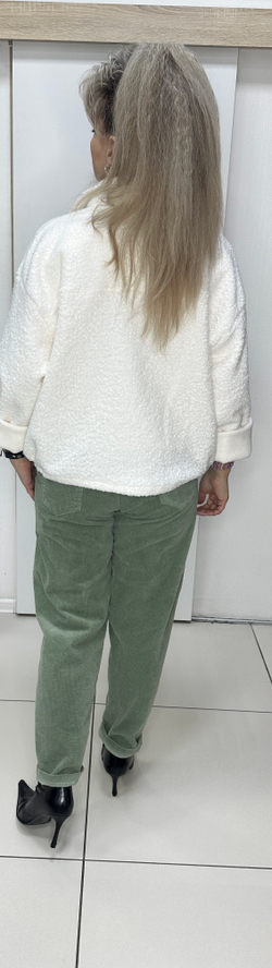 Белый буклированный итальянский жакет