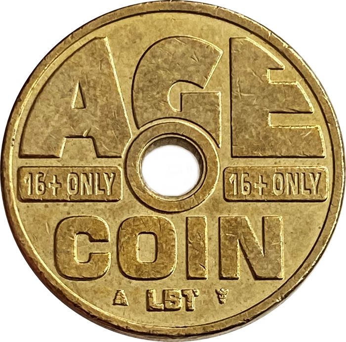 Жетон для покупки табачной продукции «Age coin. 16+ only» Нидерланды