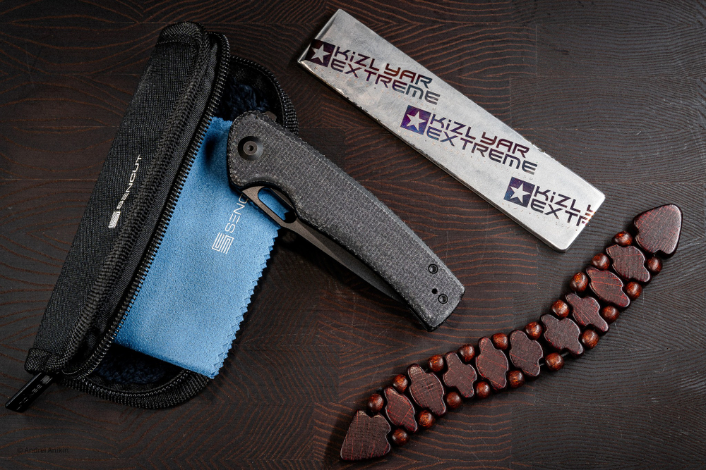 Нож SENCUT Vesperon сталь 9Cr18MoV рукоять Black Canvas Micarta