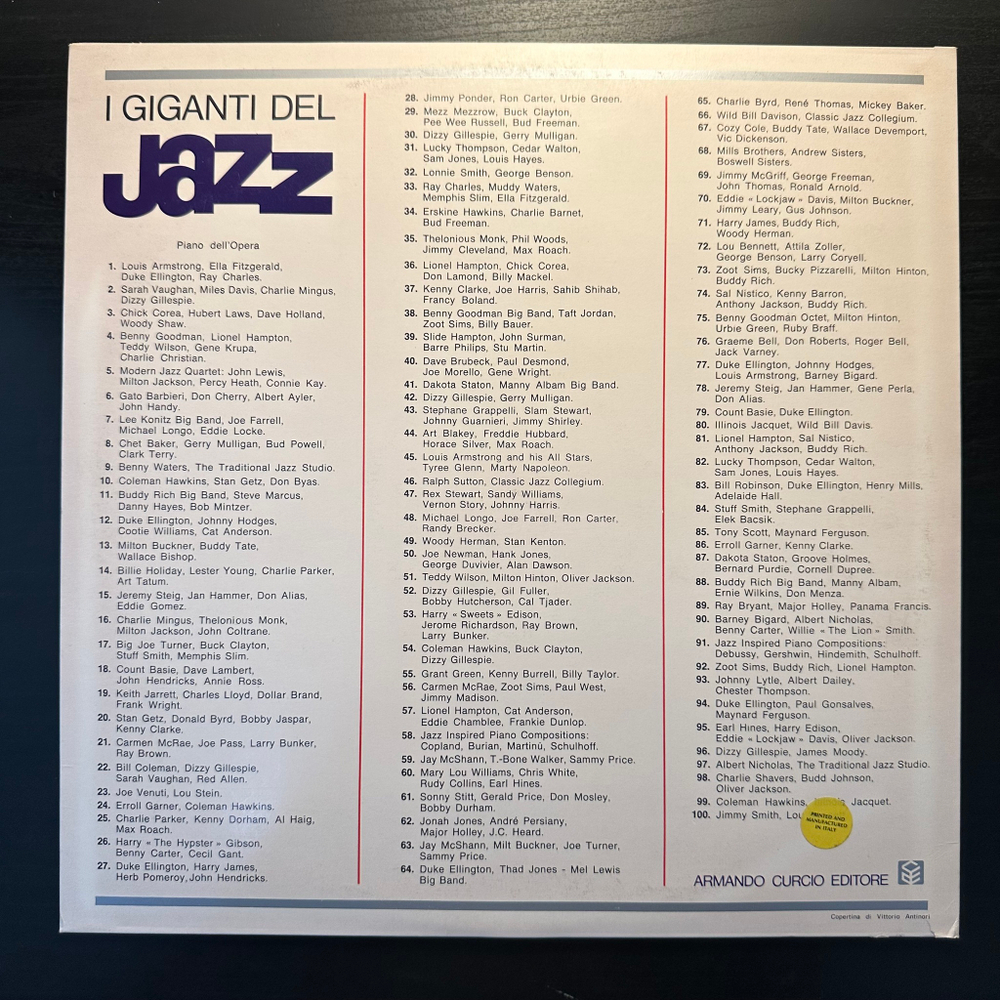 Сборник I Giganti Del Jazz Vol. 1 (Италия 1980г.)