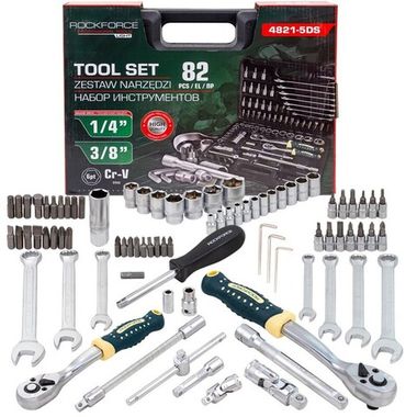 Набор инструментов 82пр. 1/4''3/8''6pt RockFORCE LIGHT RF LIGHT-4821-5DS