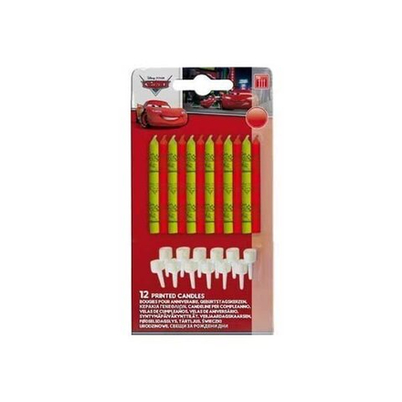 Свечи д/торта с подст Тачки 12шт/P