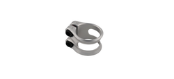 Зажим для трюкового самоката Triada Lyra HIC 34,9 silver