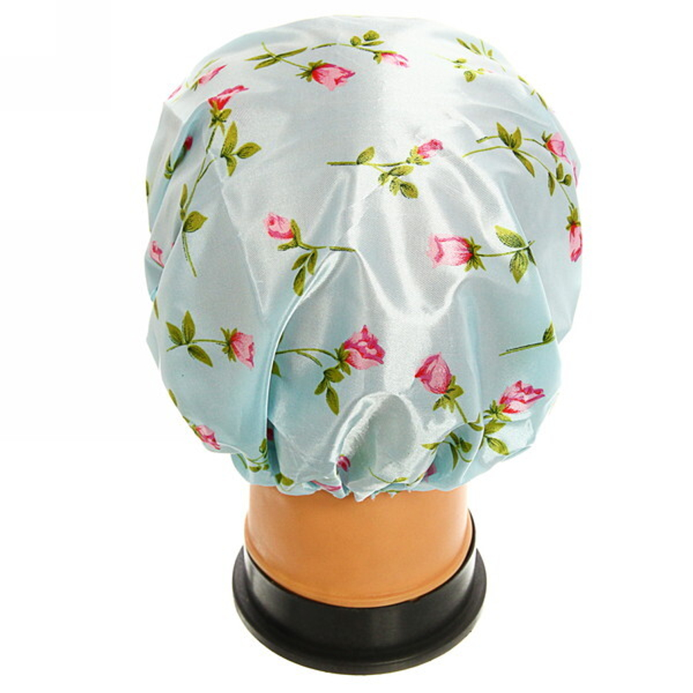 Шапочка для душа «Ультрамарин - Цветы», атласная, микс дизайнов, d-25см