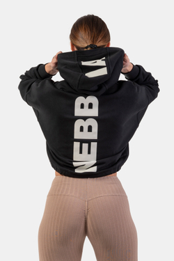 Укороченная толстовка Nebbia 421 GLoose Fit Crop Hoodie Iconic Black