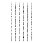 Карандаш простой, чернографитный, Basir, деревянный, с ластиком, серия "Котики", с рисунком на корпусе, 12 шт