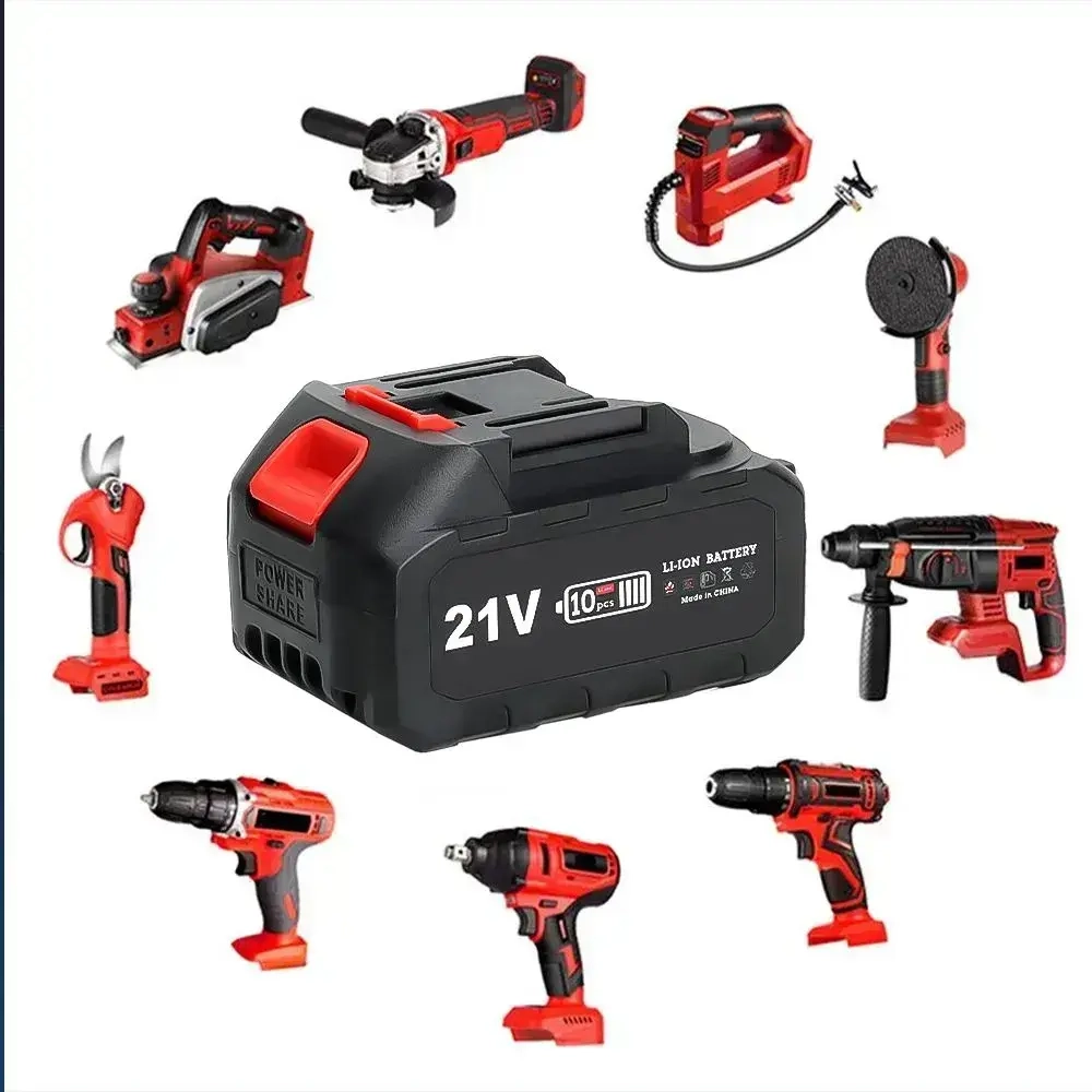 Аккумулятор для шуруповерта электроинструмента 21V Li-ion,3000 мАч,Быстрое зарядное устройство