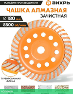 Алмазная чашка Вихрь 73/10/3/10 по бетону