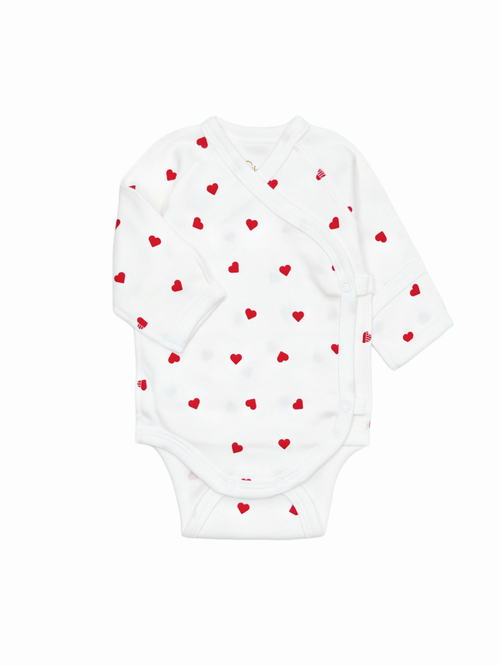 Боди-кимоно Сердечки red (56,62)