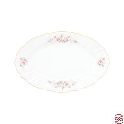 Блюдо овальное Bernadotte Серая роза золото 26 см