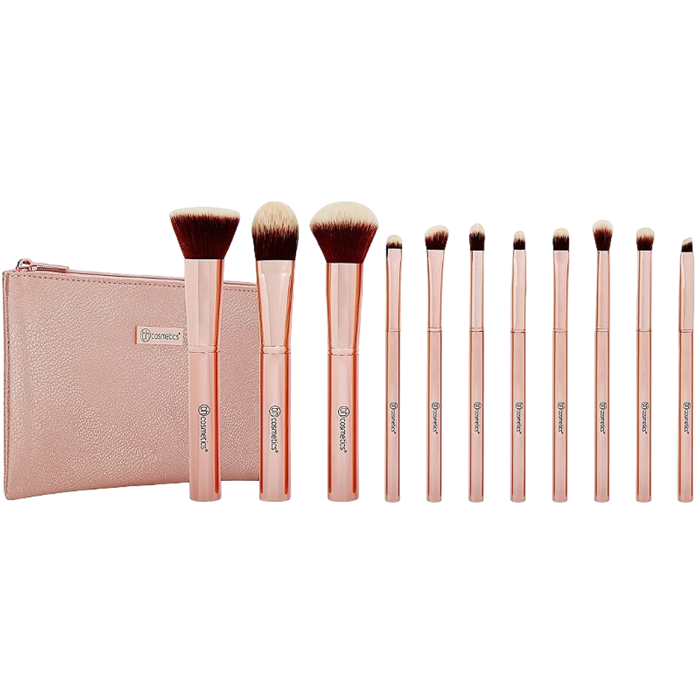 BH Cosmetics Metal Rose 11 Piece Brush Set