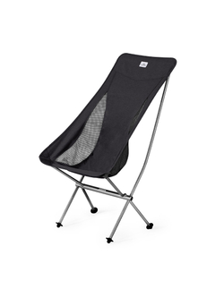 Кресло туристическое Naturehike Stellaluna L04 складное, черное, высокая спинка, до 150 кг