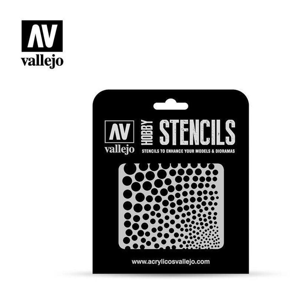 HOBBY STENCILS: CIRCLE TEXTURES (SEVERAL SCALES)