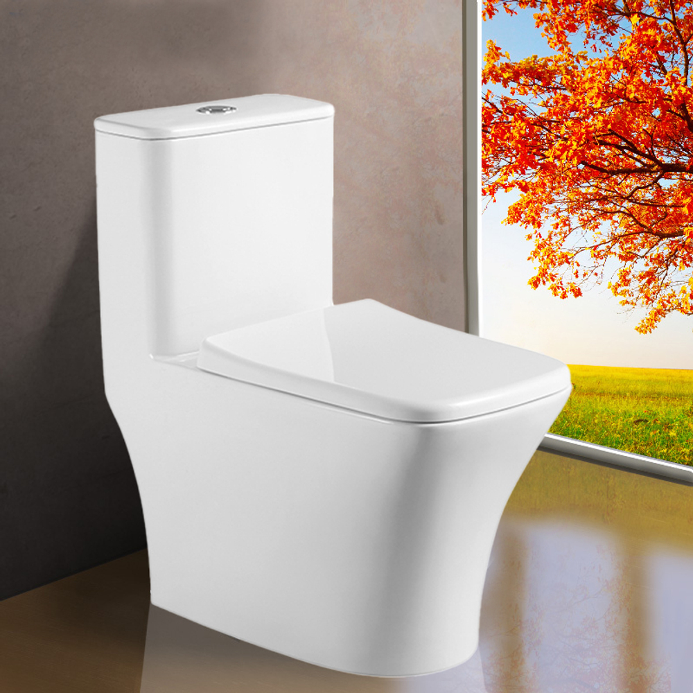 Унитаз-моноблок Azario Teano AZ-8621 с крышкой-сиденьем микролифт, белый