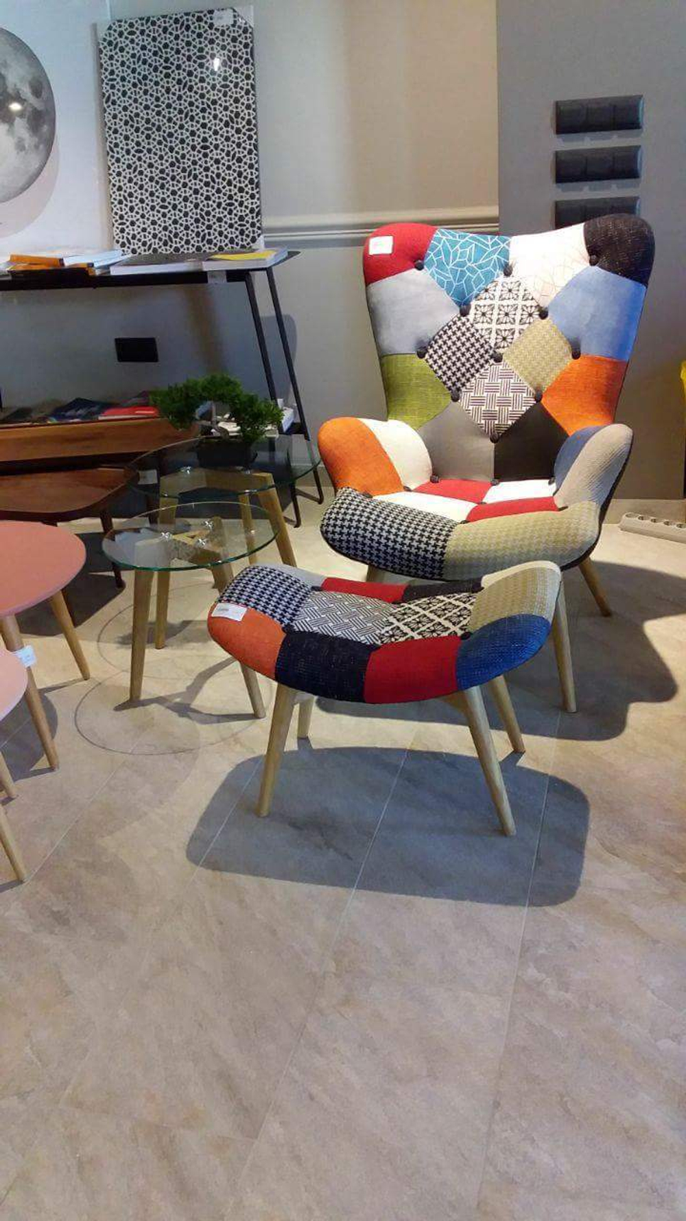 Кресло Contour DС-917(P) patchwork-лоскутный микс