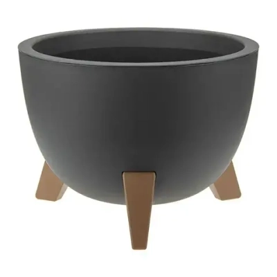 Кашпо ФЛОРИАН D350мм 12л Графитовый (комплект 3 шт)