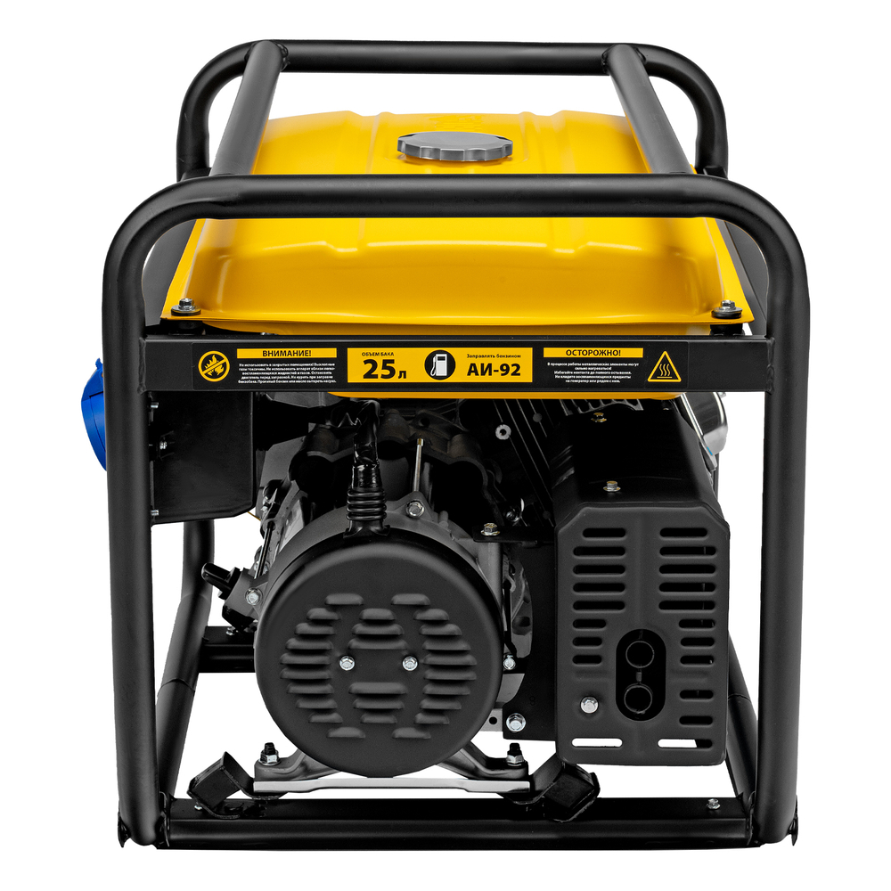 Генератор бензиновый GE 8900, 8.5 кВт, 220 В/50 Гц, 25 л, ручной старт Denzel