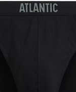 Мужские трусы слипы спорт Atlantic, набор 3 шт., хлопок, черные + черные + светлый хаки, 3MP-206