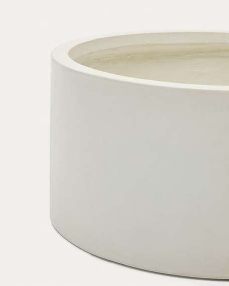 Кашпо Aiguablava, Ø62х30 см, белый цемент